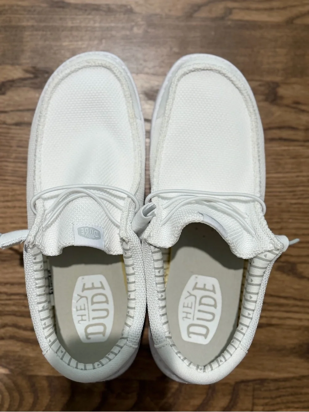 Men’s White Hey Dude Shoes